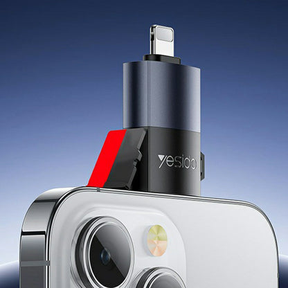 Cititor Card Lightning Yesido GS38, microSD, Gri