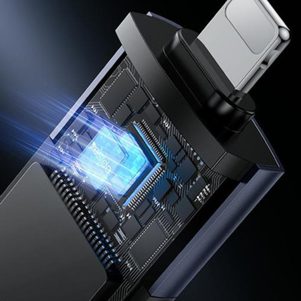 Cititor Card Lightning Yesido GS38, microSD, Gri