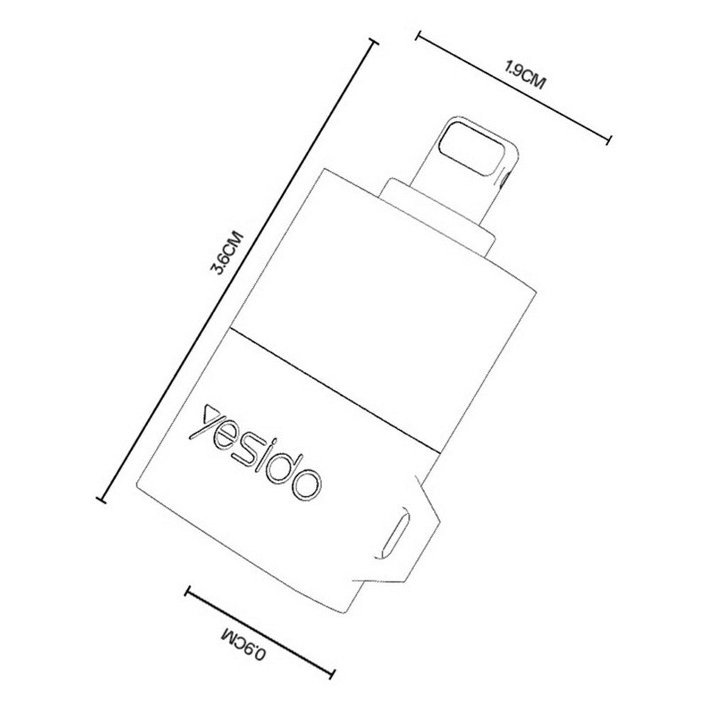 Cititor Card Lightning Yesido GS38, microSD, Gri