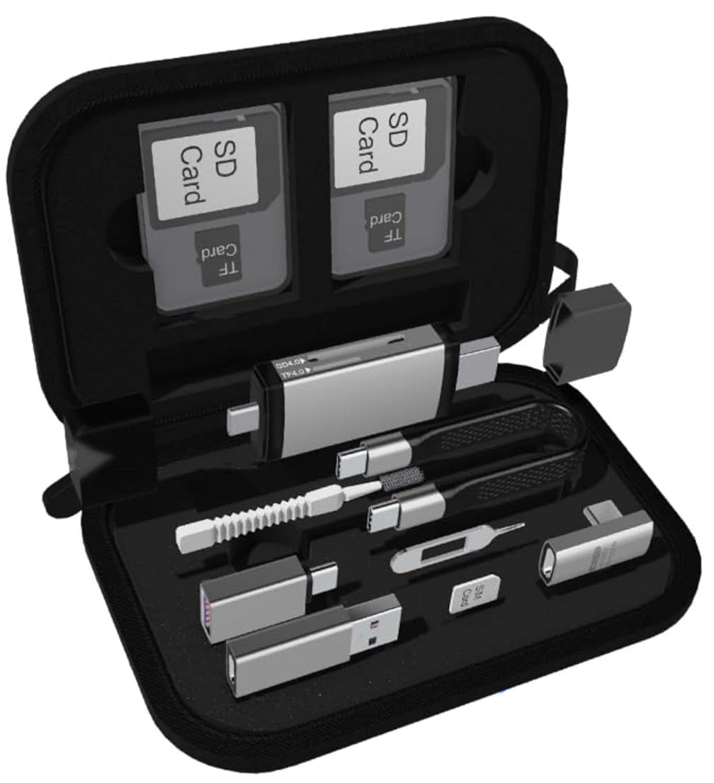 Cititor Card USB / USB-C OEM OmniLink Pro-002 Travel, 7in1, Gri