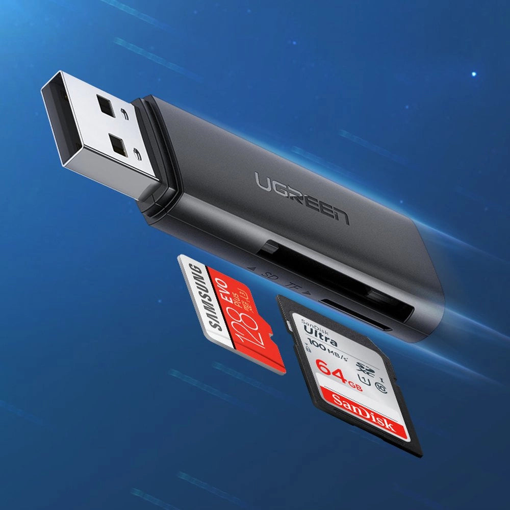 Cititor Card USB 3.0 UGREEN CM264, SD - microSD, Negru