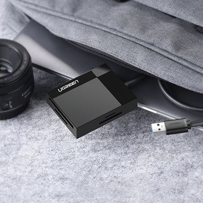 Cititor Card USB 3.0 UGREEN CR125, SD - microSD - CF - MS, Negru
