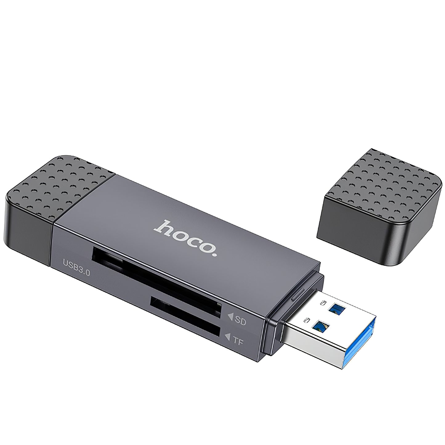 Cititor Card USB / USB-C HOCO HB45, SD - microSD, USB 2.0, Gri