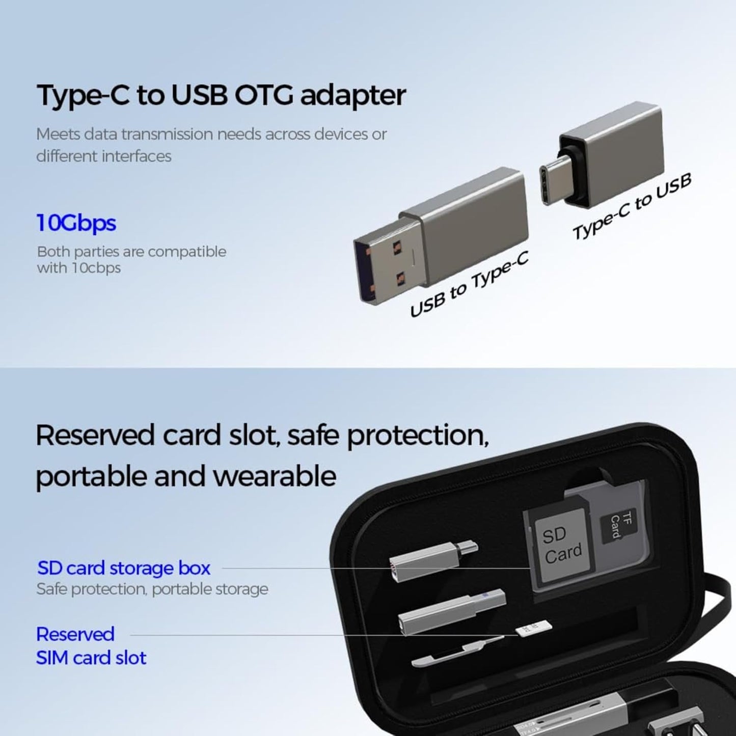 Cititor Card USB / USB-C OEM OmniLink Pro-003 Travel, 10in1, Gri