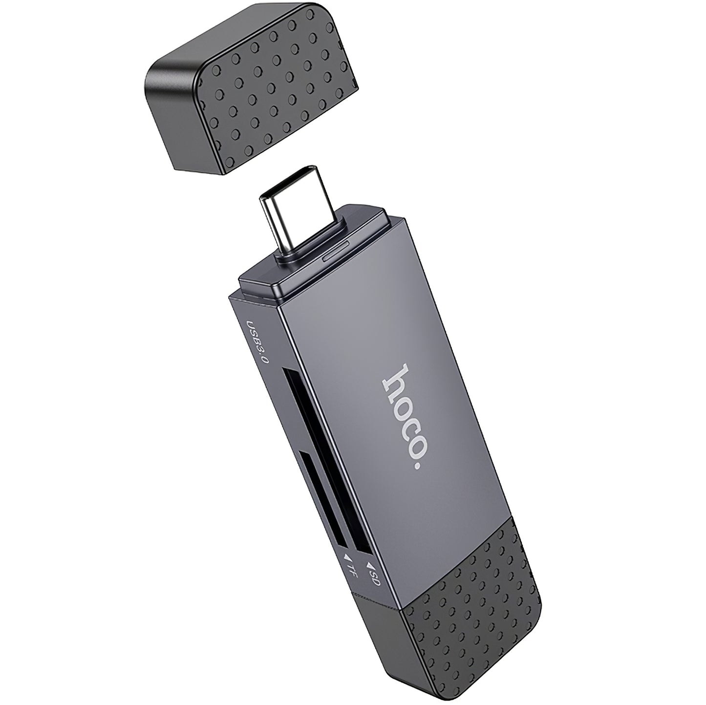 Cititor Card USB / USB-C HOCO HB45, SD - microSD, USB 2.0, Gri