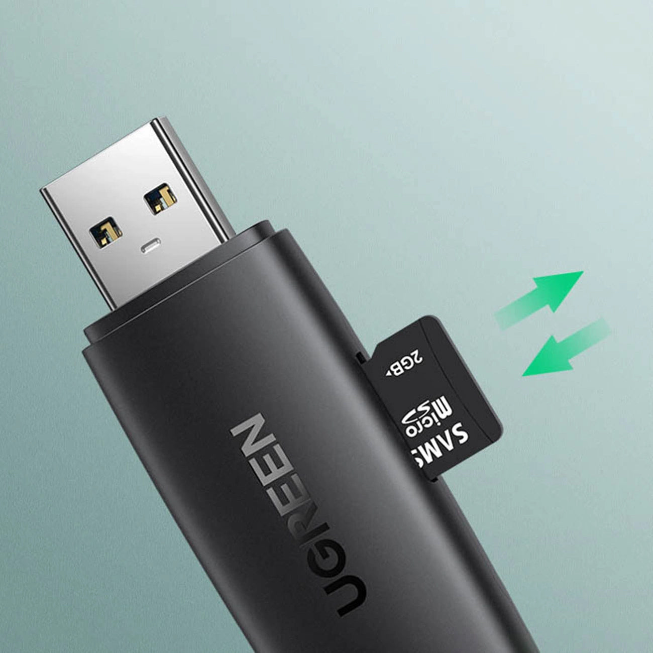 Cititor Card USB / USB-C UGREEN CM304, SD - microSD, Negru