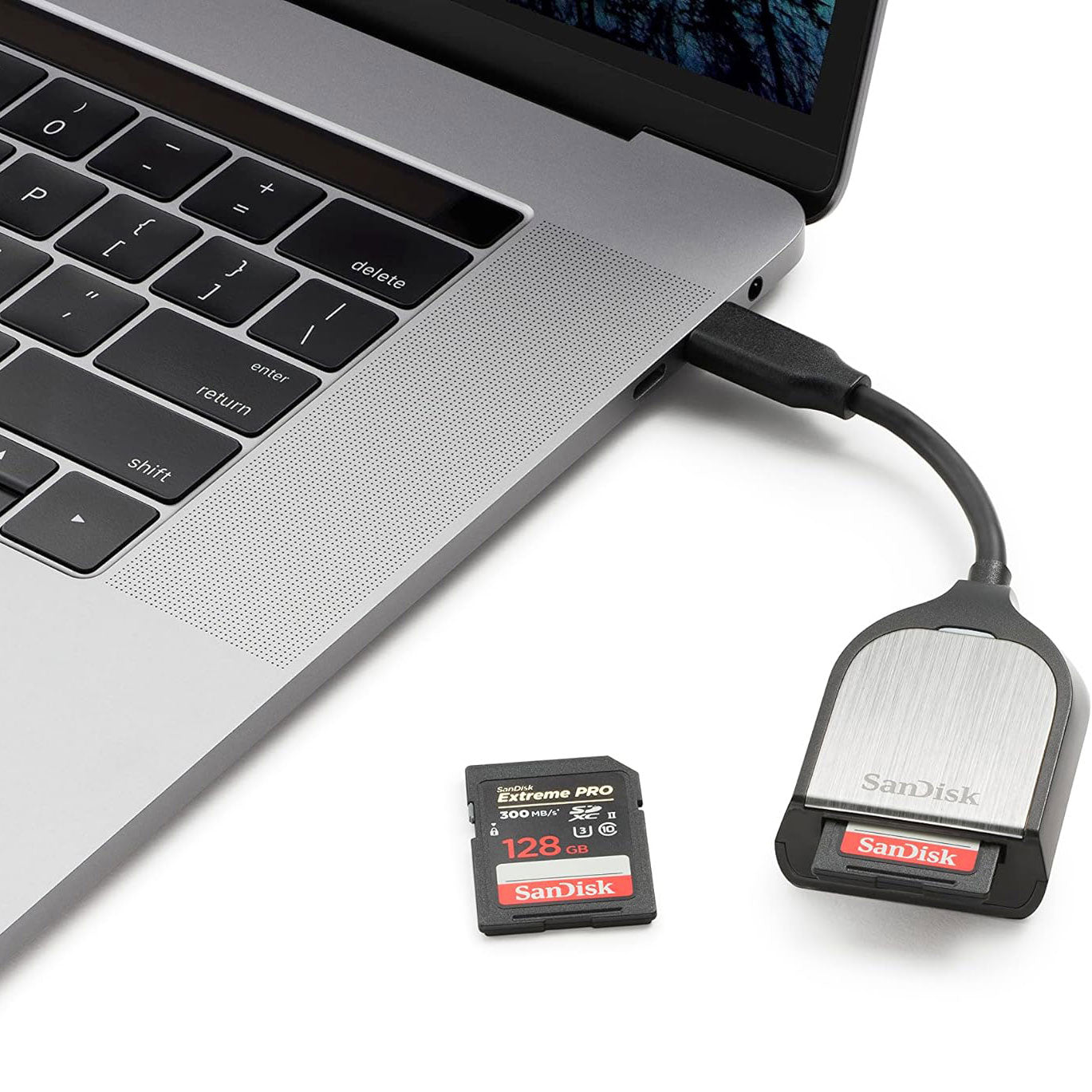 Cititor Card USB-C SanDisk Extreme PRO, SD, Gri SDDR-409-G46