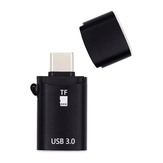 Cititor Card USB-C Techsuit AluVoltX, USB-A (OTG) - microSD, Negru