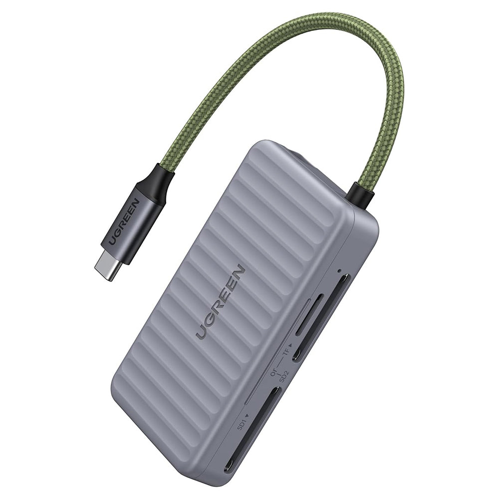 Cititor Card USB-C cu Organizator UGREEN 55886, 2 x SD - microSD, Gri