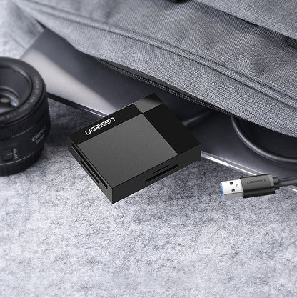 Cititor Card USB 3.0 UGREEN CR125, SD - microSD - CF - MS, Negru