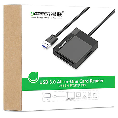 Cititor Card USB 3.0 UGREEN CR125, SD - microSD - CF - MS, Negru