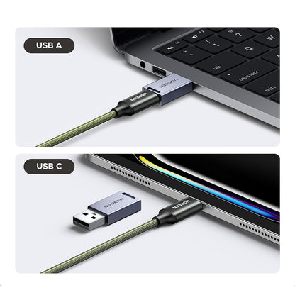 Cititor Card USB / USB-C cu Organizator UGREEN CM856 (55899), 2 x SD - microSD, Gri