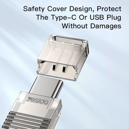 Cititor Card USB / USB-C Yesido GS21, microSD, Transparent