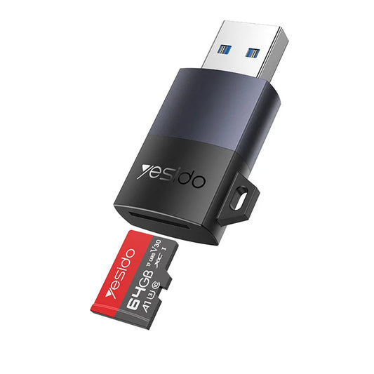 Cititor Card USB Yesido GS36, microSD, Negru