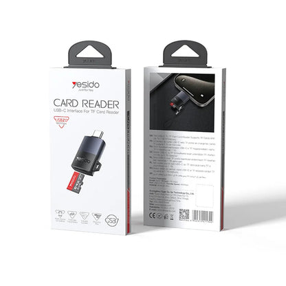 Cititor Card USB-C Yesido GS37, microSD, Negru