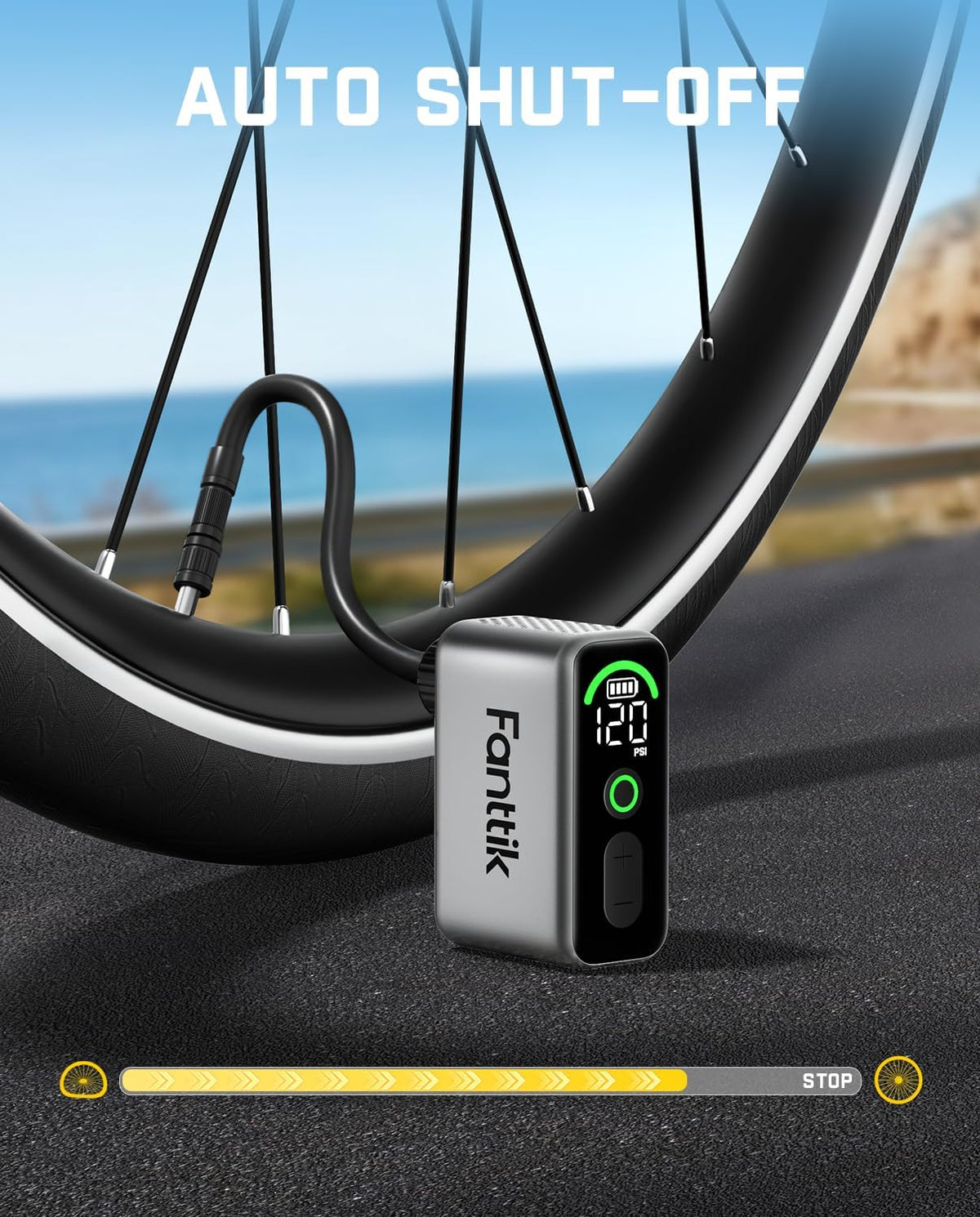 Compresor Bicicleta Fanttik X10 Ace Tiny, Gri