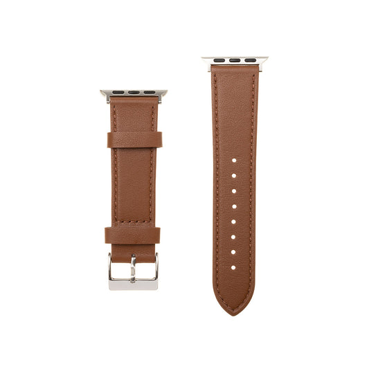 Curea Fixed Leather pentru Apple Watch 49mm / 46mm / 45mm / 44mm / 42mm Series, Maro