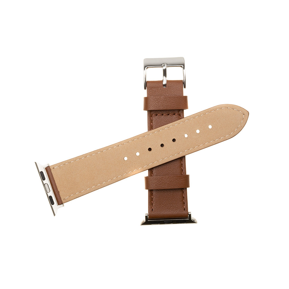 Curea Fixed Leather pentru Apple Watch 49mm / 46mm / 45mm / 44mm / 42mm Series, Maro