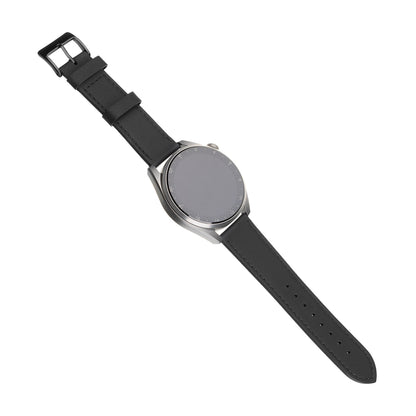 Curea Fixed Leather pentru Huawei Watch / Xiaomi Watch Series, 22mm, Neagra