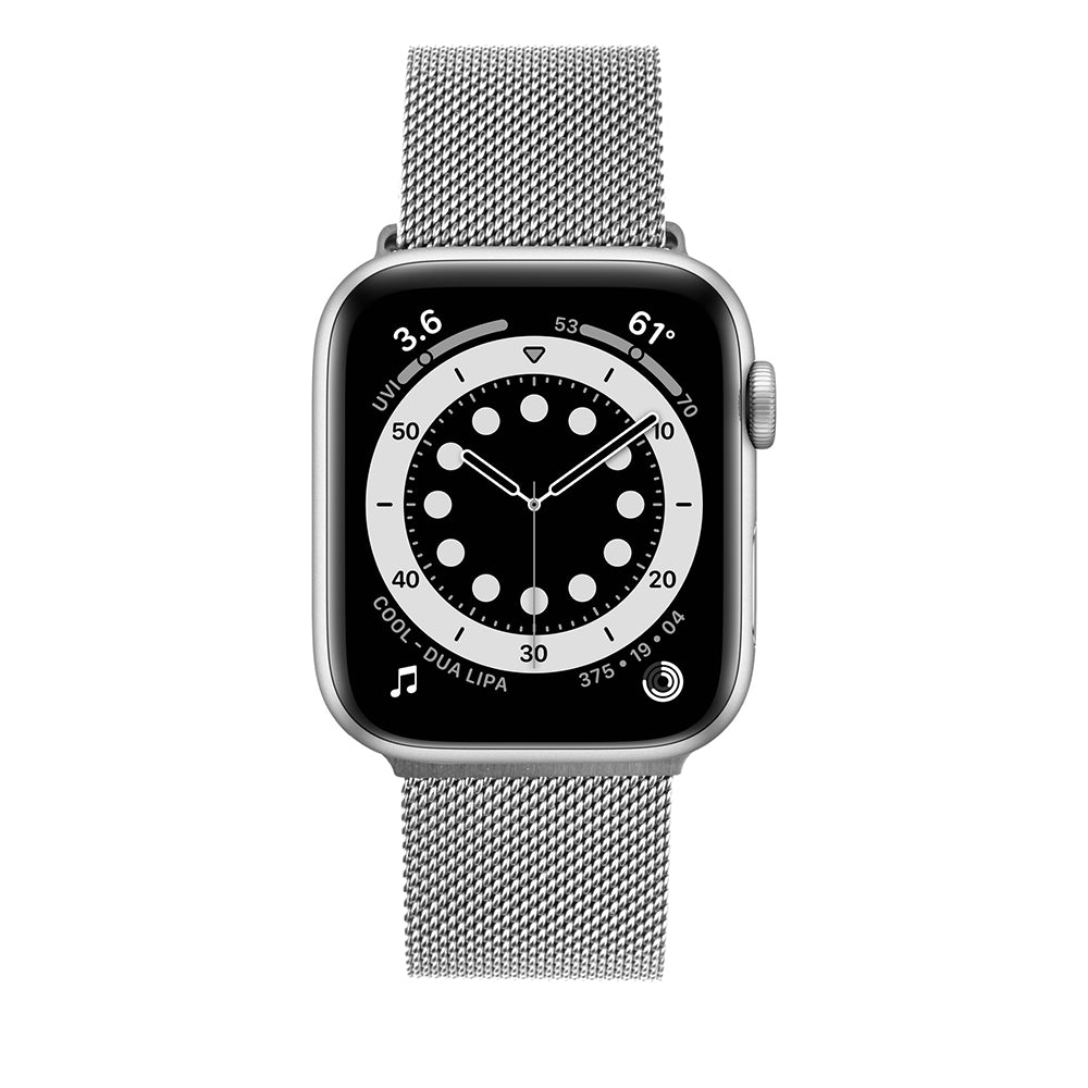 Curea Fixed Mesh pentru Apple Watch 42mm / 41mm / 40mm / 38mm Series, Argintie