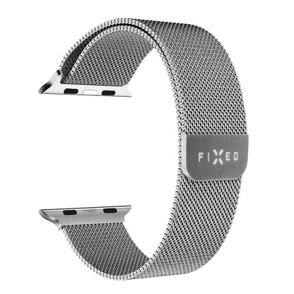 Curea Fixed Mesh pentru Apple Watch 49mm / 46mm / 45mm / 44mm / 42mm Series, Argintie