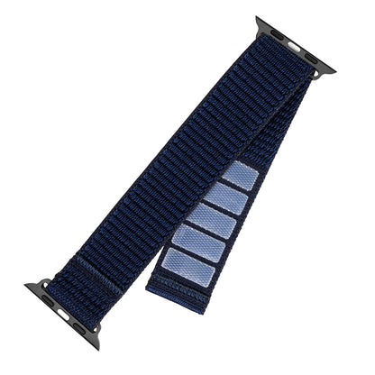 Curea Fixed Nylon Sporty pentru Apple Watch 42mm / 41mm / 40mm / 38mm Series, Albastra Inchis