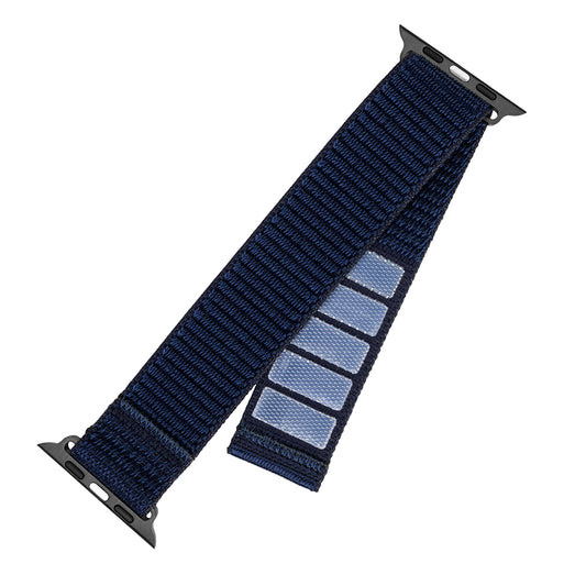 Curea Fixed Nylon Sporty pentru Apple Watch 49mm / 46mm / 45mm / 44mm / 42mm Series, Albastra Inchis