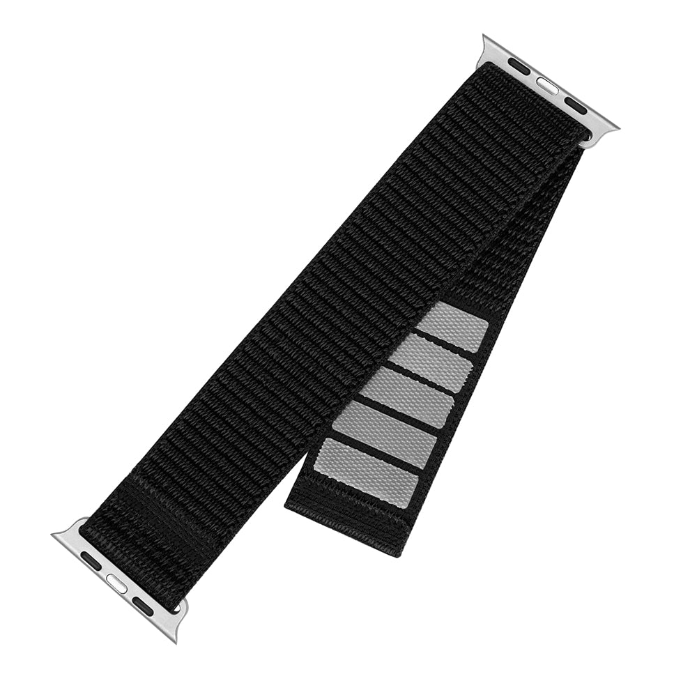 Curea Fixed Nylon Sporty pentru Apple Watch 49mm / 46mm / 45mm / 44mm / 42mm Series, Neagra