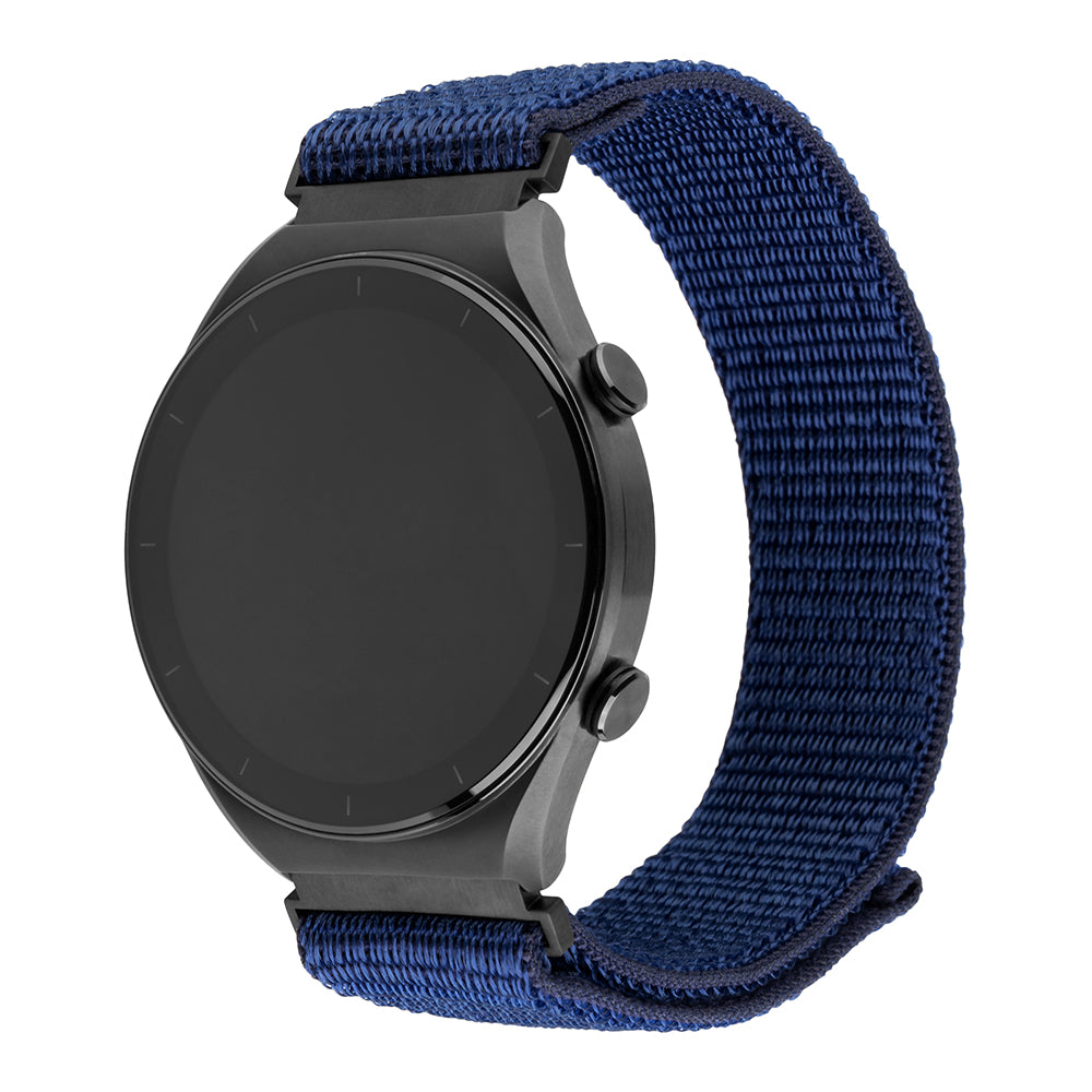 Curea Fixed Nylon Sporty pentru Huawei Watch / Xiaomi Watch Series, 22mm, Albastra Inchis