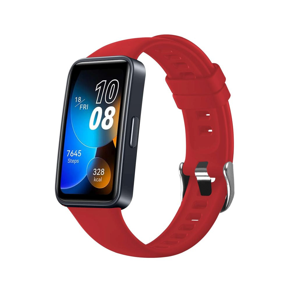 Curea Fixed Silicone pentru Huawei Band 10 / 9 / 8, Rosie