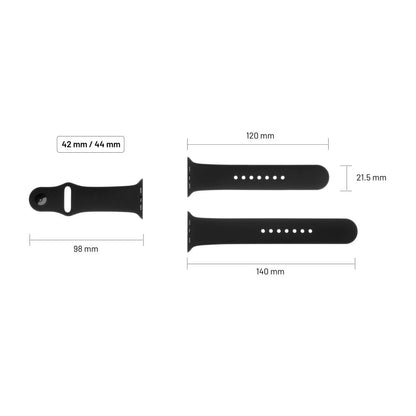 Curea Fixed Silicone Sporty pentru Apple Watch 49mm / 46mm / 45mm / 44mm / 42mm Series, Visinie