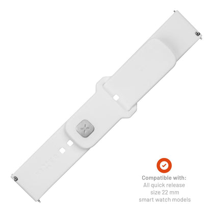 Curea Fixed Silicone Sporty pentru Huawei Watch / Xiaomi Watch Series, 22mm, Alba