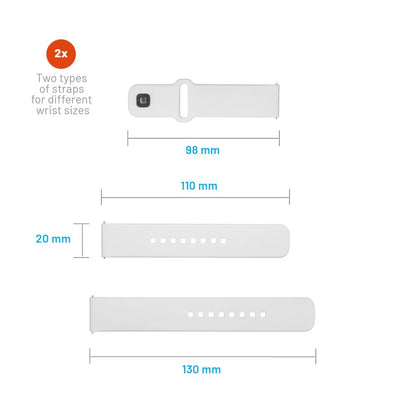 Curea Fixed Silicone Sporty pentru Samsung Galaxy Watch / Huawei Watch Series, 20mm, Alba