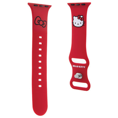 Curea Hello Kitty Silicone Kitty Head pentru Apple Watch 42mm / 41mm / 40mm / 38mm Series, Rosie