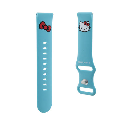 Curea Hello Kitty Silicone Kitty Head pentru Samsung Galaxy Watch / Huawei Watch Series, Albastra