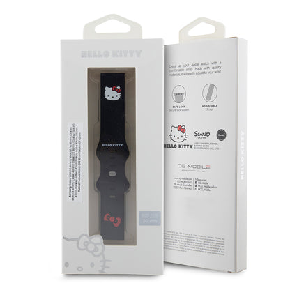 Curea Hello Kitty Silicone Kitty Head pentru Samsung Galaxy Watch / Huawei Watch Series, Neagra