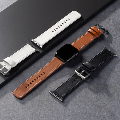 Curea Ringke Leather One pentru Apple Watch 49mm / 46mm / 45mm / 44mm / 42mm Series, Neagra