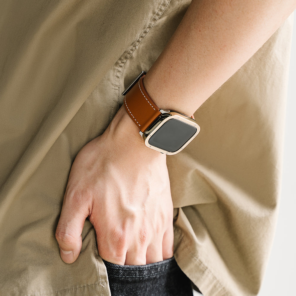 Curea Ringke Leather One pentru Apple Watch 49mm / 46mm / 45mm / 44mm / 42mm Series, Neagra