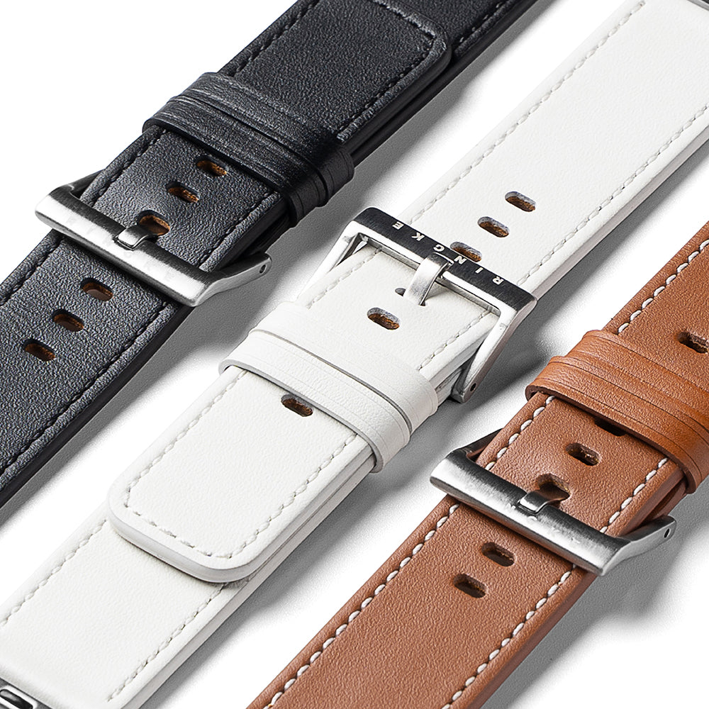 Curea Ringke Leather One pentru Apple Watch 49mm / 46mm / 45mm / 44mm / 42mm Series, Neagra