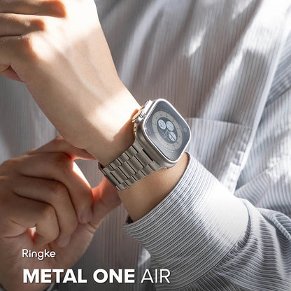 Curea Ringke Metal One Air pentru Apple Watch 49mm / 46mm / 45mm / 44mm Series, Argintie