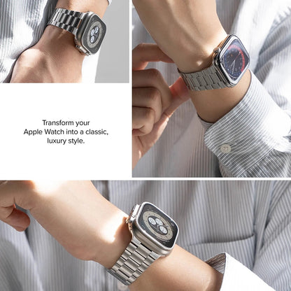 Curea Ringke Metal One Air pentru Apple Watch 49mm / 46mm / 45mm / 44mm Series, Argintie