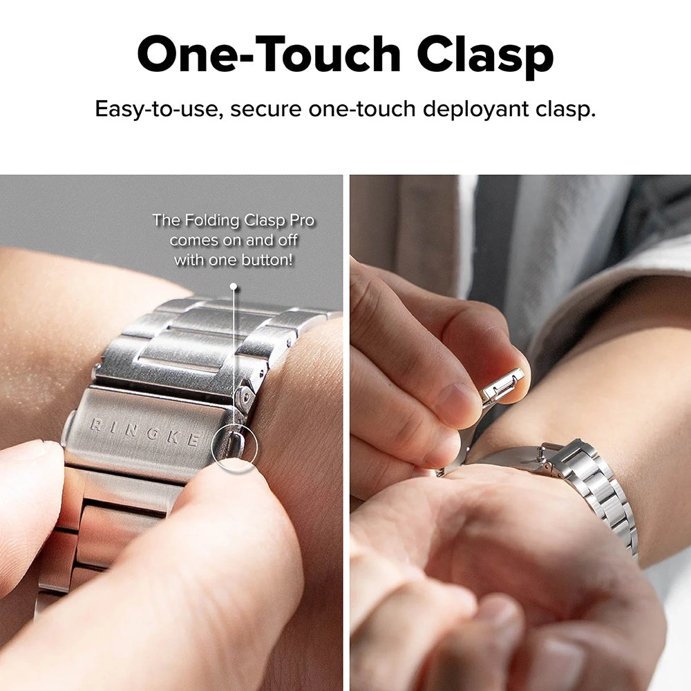 Curea Ringke Metal One Air pentru Apple Watch 49mm / 46mm / 45mm / 44mm Series, Argintie