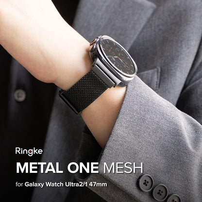 Curea Ringke Metal One Mesh pentru Samsung Galaxy Watch Ultra2, Neagra