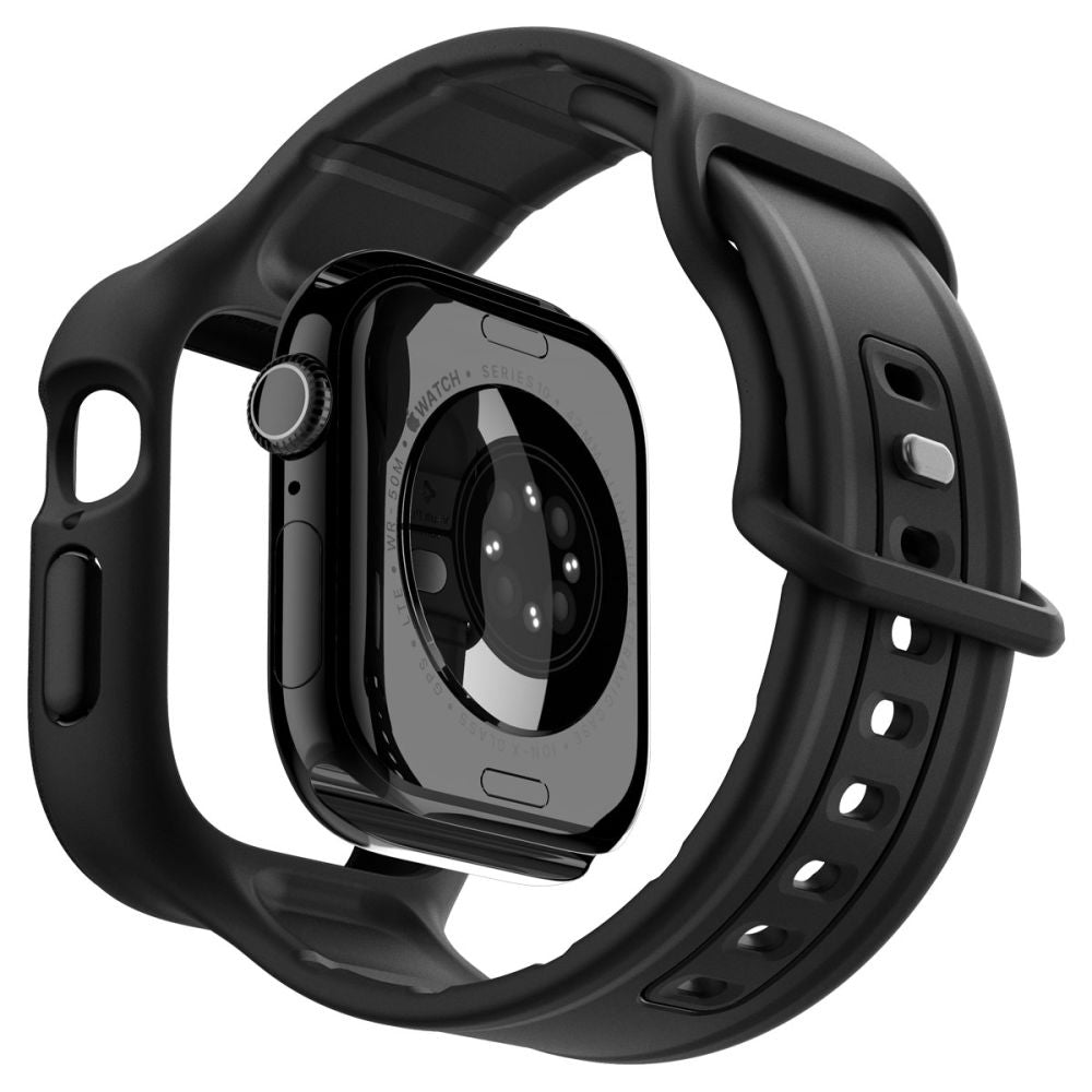 Curea Spigen Caseology Vault pentru Apple Watch Series 10 / 11 46mm, Neagra Mata