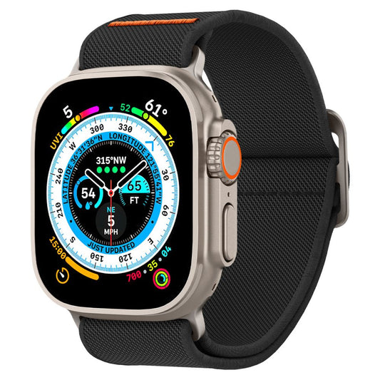 Curea Spigen Fit Lite Ultra pentru Apple Watch 49mm / 46mm / 45mm / 44mm / 42mm Series, Neagra