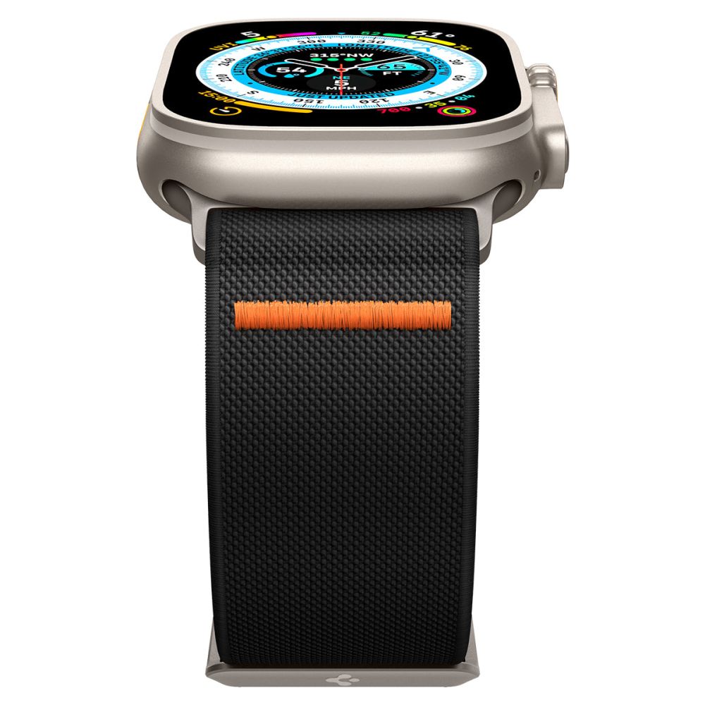 Curea Spigen Fit Lite Ultra pentru Apple Watch 49mm / 46mm / 45mm / 44mm / 42mm Series, Neagra AMP05983