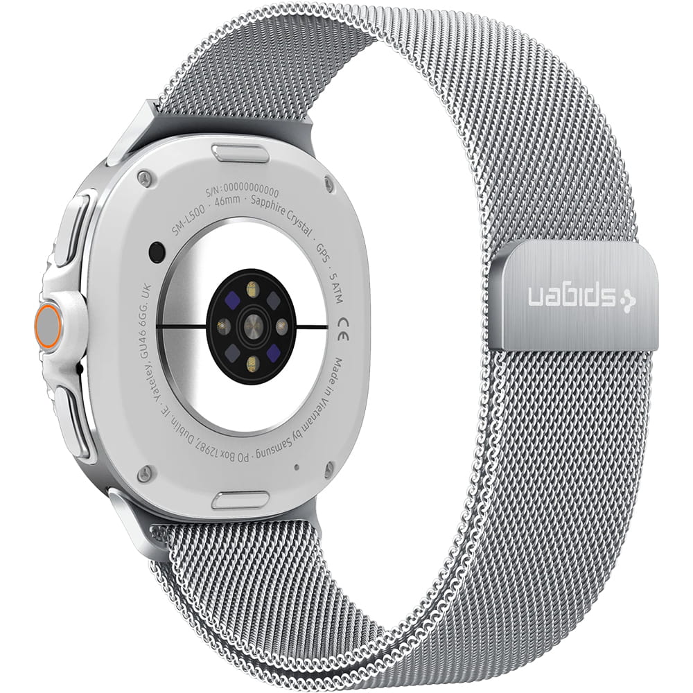 Curea Spigen Metal Fit pentru  Samsung Galaxy Watch9 / Watch8 / Watch8 Classic Series, Argintie AMP10121