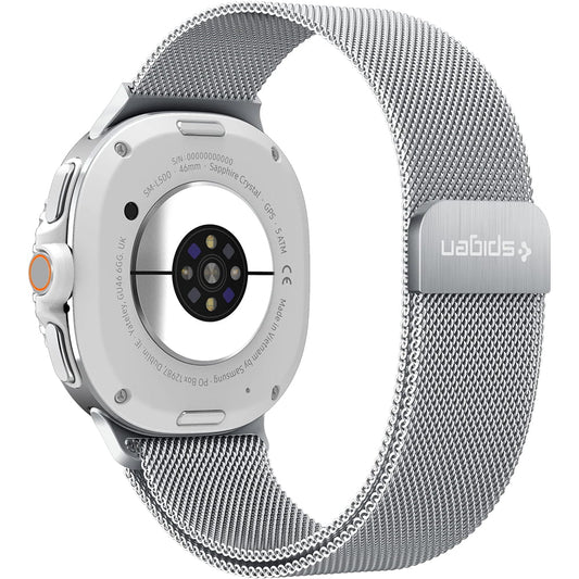 Curea Spigen Metal Fit pentru  Samsung Galaxy Watch9 / Watch8 / Watch8 Classic Series, Argintie AMP10121
