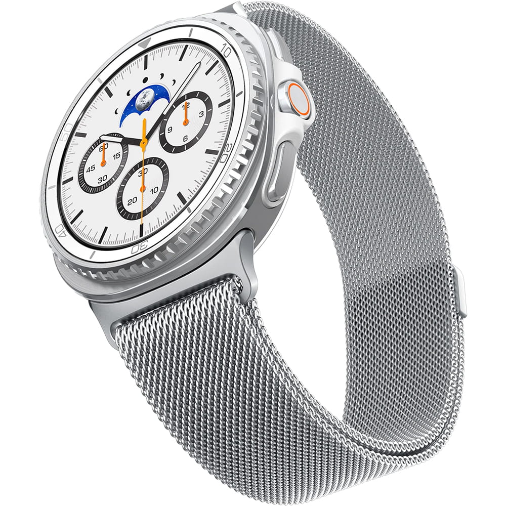 Curea Spigen Metal Fit pentru  Samsung Galaxy Watch9 / Watch8 / Watch8 Classic Series, Argintie AMP10121