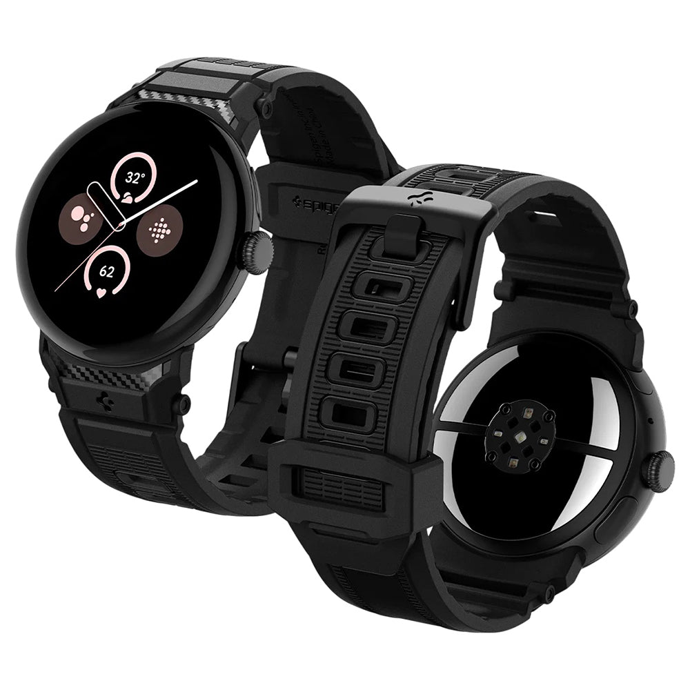 Curea Spigen Rugged pentru Google Pixel Watch 41mm Series, Neagra AMP07556